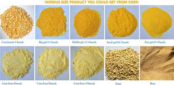 corn grits and flour production line